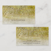 Elegant Glitter Subtle Sky Blue Faux Confetti Visitekaartje (Voorkant / Achterkant)