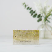 Elegant Glitter Subtle Sky Blue Faux Confetti Visitekaartje (Staand voorkant)