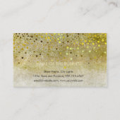 Elegant Glitter Subtle Sky Blue Faux Confetti Visitekaartje (Achterkant)