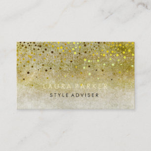 Elegant Glitter Subtle Sky Blue Faux Confetti Visitekaartje