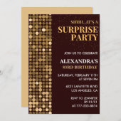 Elegant Glitter Surprise party Goud 83ste verjaard Kaart (Voorkant / Achterkant)