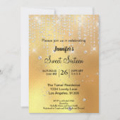 Elegant glitter Sweet Sixteen Kaart (Voorkant)