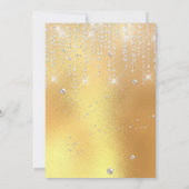 Elegant glitter Sweet Sixteen Kaart (Achterkant)