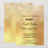 Elegant glitter Sweet Sixteen Kaart (Voorkant / Achterkant)