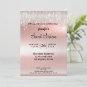 Elegant glitter Sweet Sixteen Kaart (Staand voorkant)