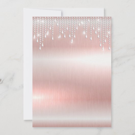 Elegant glitter Sweet Sixteen Kaart (Achterkant)