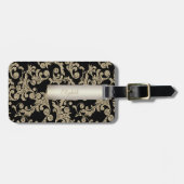 Elegant Glitter Swirls - Gepersonaliseerd Bagagelabel (Voorkant horizontaal)