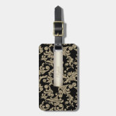 Elegant Glitter Swirls - Gepersonaliseerd Bagagelabel (Voorkant verticaal)