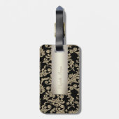 Elegant Glitter Swirls - Gepersonaliseerd Bagagelabel (Achterkant verticaal)