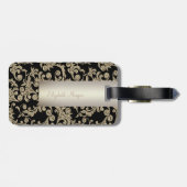 Elegant Glitter Swirls - Gepersonaliseerd Bagagelabel (Achterkant horizontaal)