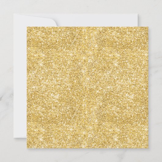 Elegant Glitter Tree Green Kerstparty Kaart (Achterkant)