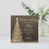Elegant Glitter Tree-kerstfeest Kaart (Staand voorkant)