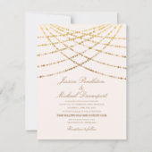 Elegant Glitter Twinkle Lights Cream White Wedding Kaart (Voorkant)