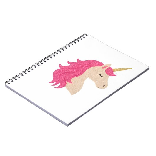 Elegant Glitter Unicorn with Sparkle Style Notitieboek (Linkerzijde)