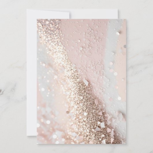 Elegant glitter Vrijgezellenfeest Kaart (Achterkant)