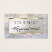 Elegant glitter waterverf golft afsprakenkaart visitekaartje (Voorkant)