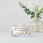 Elegant glitter waterverf golft loyaliteitskaart visitekaartje (Staand voorkant)