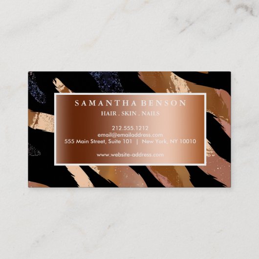 Elegant glitter waterverf golft loyaliteitskaart visitekaartje (Achterkant)