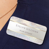 Elegant glitter waterverf golft name tag