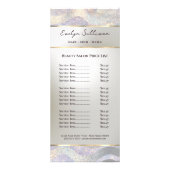 Elegant glitter waterverf golft prijslijst reclamekaart (Voorkant)