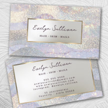 Elegant glitter waterverf golft visitekaartje