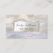 Elegant glitter waterverf golft visitekaartje (Voorkant)