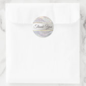 Elegant glitter waterverf golven bedankt ronde sticker (Tas)