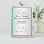 Elegant Glitter Wedding Invitation Kaart (Staand voorkant)