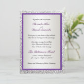 Elegant Glitter Wedding Invitation Kaart (Staand voorkant)