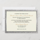 Elegant Glitter Wedding Invitation Kaart (Voorkant)
