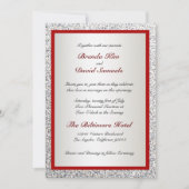 Elegant Glitter Wedding Invitation Kaart (Voorkant)