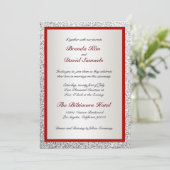 Elegant Glitter Wedding Invitation Kaart (Staand voorkant)