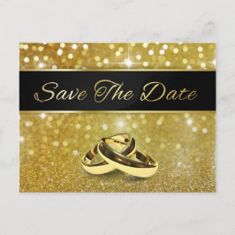 Elegant Glitter Wedding Rings sparen de Kaart van 