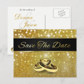 Elegant Glitter Wedding Rings sparen de Kaart van  (Voorkant / Achterkant)
