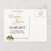 Elegant Glitter Wedding Rings sparen de Kaart van  (Achterkant)