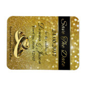 Elegant Glitter Wedding Rings sparen de Magnet van Magneet (Horizontaal)