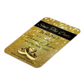 Elegant Glitter Wedding Rings sparen de Magnet van Magneet (Linkerzijde)