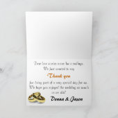 Elegant Glitter Wedding Rings - Thank You Card Bedankkaart (Binnen)