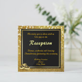 Elegant Glitter Wedding Rings - Weddenschappen Kaart (Staand voorkant)