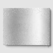 Elegant glitter zilverblauw quinceañera gastenboek (Achterkant)
