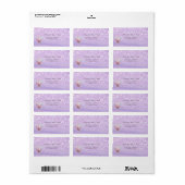 Elegant glitterige bokeh, magnolia bruiloftetiket etiket (Full Sheet)