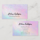 Elegant Glitters Opal Rainbow Confettis Visitekaartje (Voorkant / Achterkant)