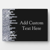 Elegant Glittery Black/Silver Glamor Fotoplaat (voorkant)