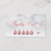 Elegant glittery Bokeh Cupcakes Loyalty Kaart (Voorkant)