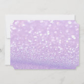 Elegant Glittery Bokeh Floral Wedding Invitation Kaart (Achterkant)