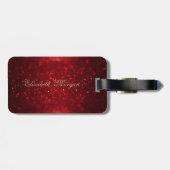 Elegant Glittery Bokeh Folie Confetty Diamond,Cat Bagagelabel (Achterkant horizontaal)