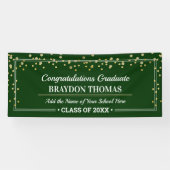 Elegant Glittery Confetti Afstuderen Spandoek (Horizontaal)