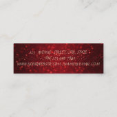 Elegant Glittery Gold Brush Stroke Geometric Mini Visitekaartje (Achterkant)