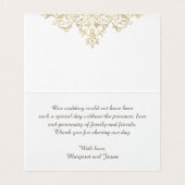 Elegant Glittery Golden Bedankt voor je kaarten (Binnenkant ongevouwen)