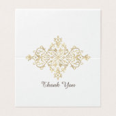 Elegant Glittery Golden Bedankt voor je kaarten (Buitenkant ongevouwen)